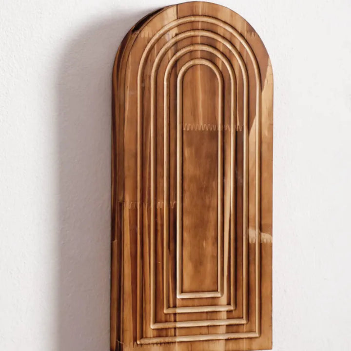 Vase à Fleurs Mural Arqué en Bois Sculpté | Design Boho Moderne et Décoratif - Maison Vase