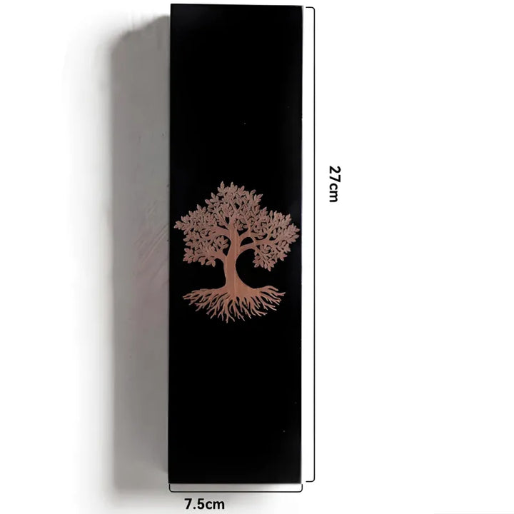 Vase à Fleurs Mural Bohème en Bois Noir | Design Minimaliste - Maison Vase