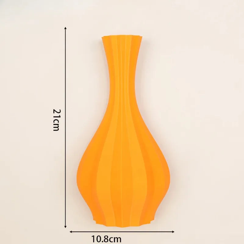 Vase à Fleurs Mural Minimaliste | Motif Géométrique Strié - Maison Vase