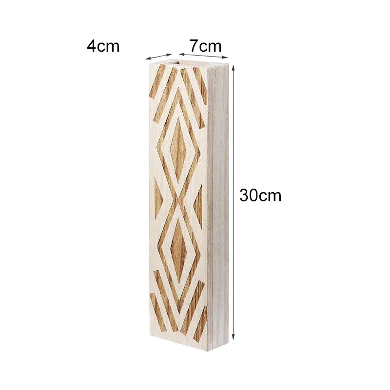 Vase à fleurs Murale Suspendu en Bois Naturel | Style Minimaliste et Décoratif - Maison Vase