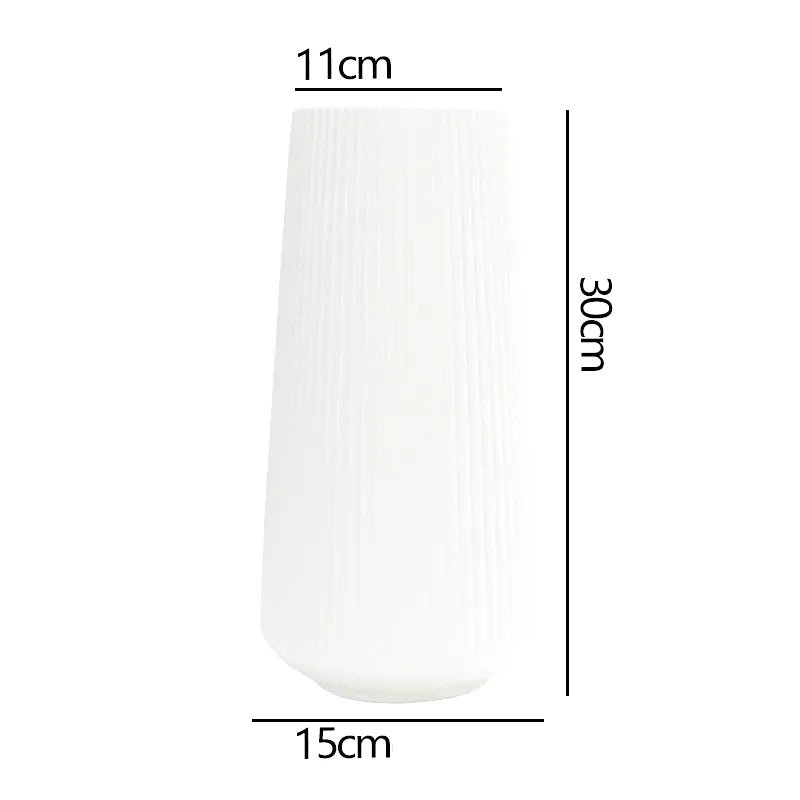 Vase à Fleurs Scandinave | Design Strié Minimaliste - Maison Vase