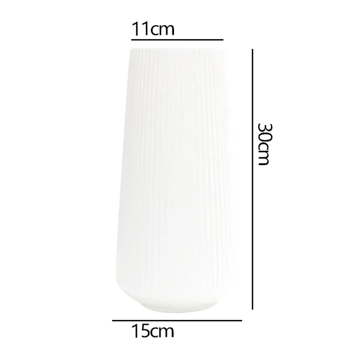 Vase à Fleurs Scandinave | Design Strié Minimaliste - Maison Vase