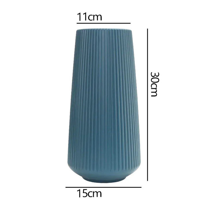 Vase à Fleurs Scandinave | Design Strié Minimaliste - Maison Vase