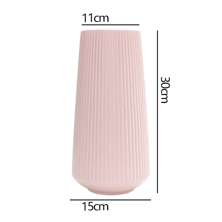 Vase à Fleurs Scandinave | Design Strié Minimaliste - Maison Vase