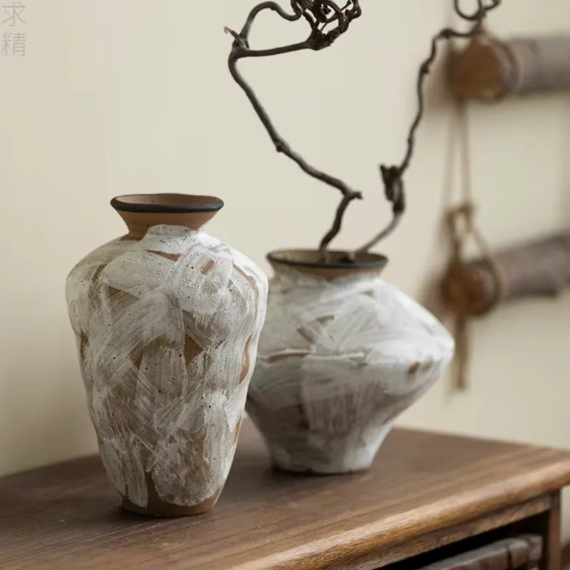 Vase Artistique en Céramique Décoratif Minimaliste Wabi-Sabi | Style Japonais - Maison Vase