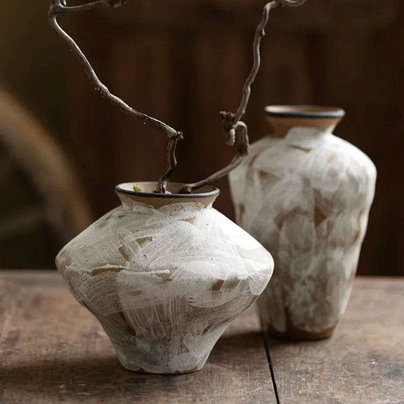 Vase Artistique en Céramique Décoratif Minimaliste Wabi-Sabi | Style Japonais - Maison Vase
