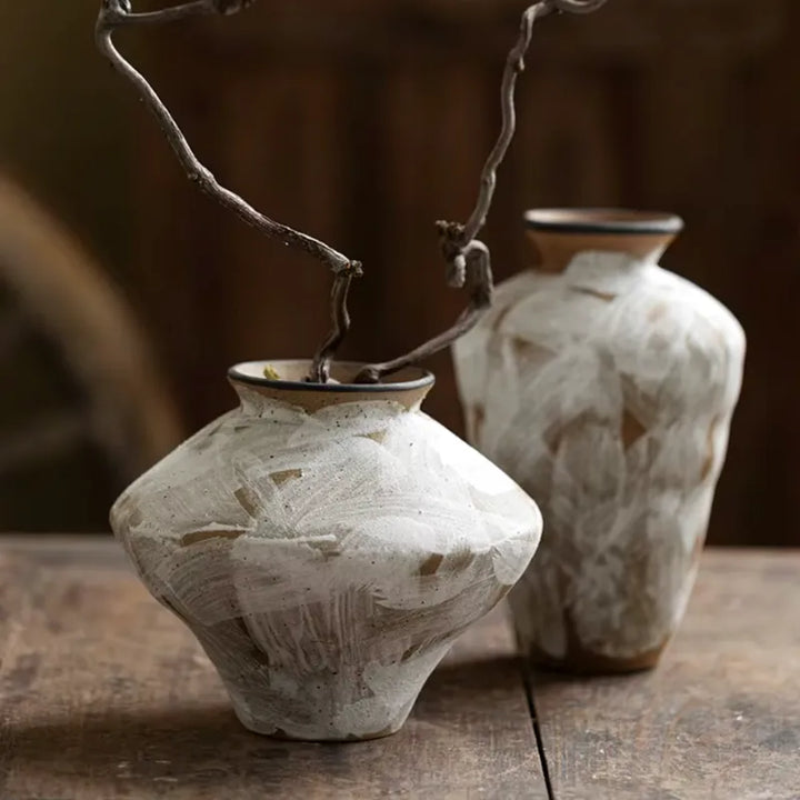 Vase Artistique en Céramique Décoratif Minimaliste Wabi-Sabi | Style Japonais - Maison Vase