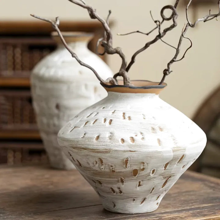 Vase Artistique en Céramique Décoratif Minimaliste Wabi-Sabi | Style Japonais - Maison Vase