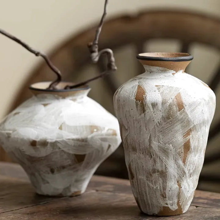 Vase Artistique en Céramique Décoratif Minimaliste Wabi-Sabi | Style Japonais - Maison Vase