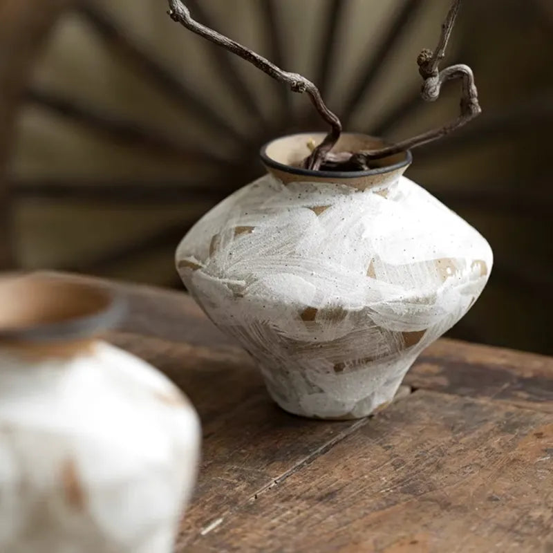 Vase Artistique en Céramique Décoratif Minimaliste Wabi-Sabi | Style Japonais - Maison Vase