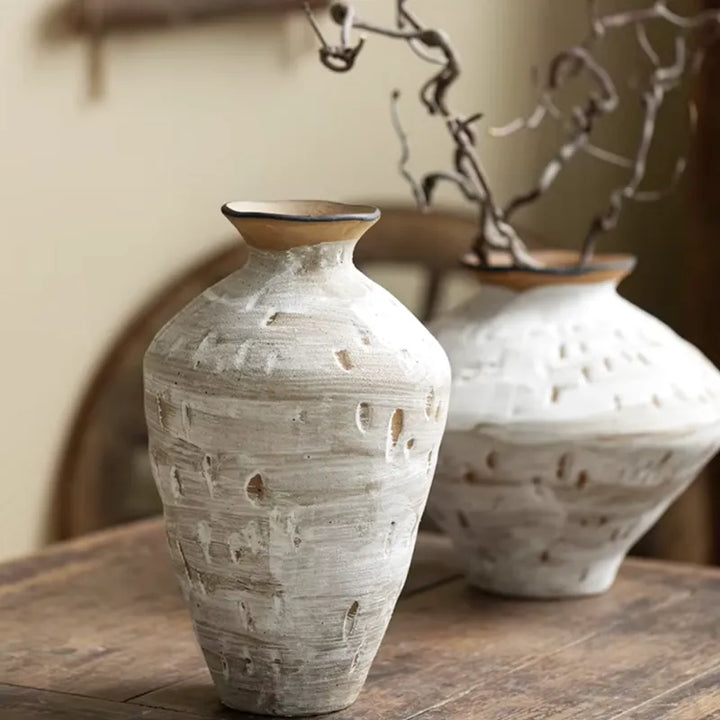 Vase Artistique en Céramique Décoratif Minimaliste Wabi-Sabi | Style Japonais - Maison Vase
