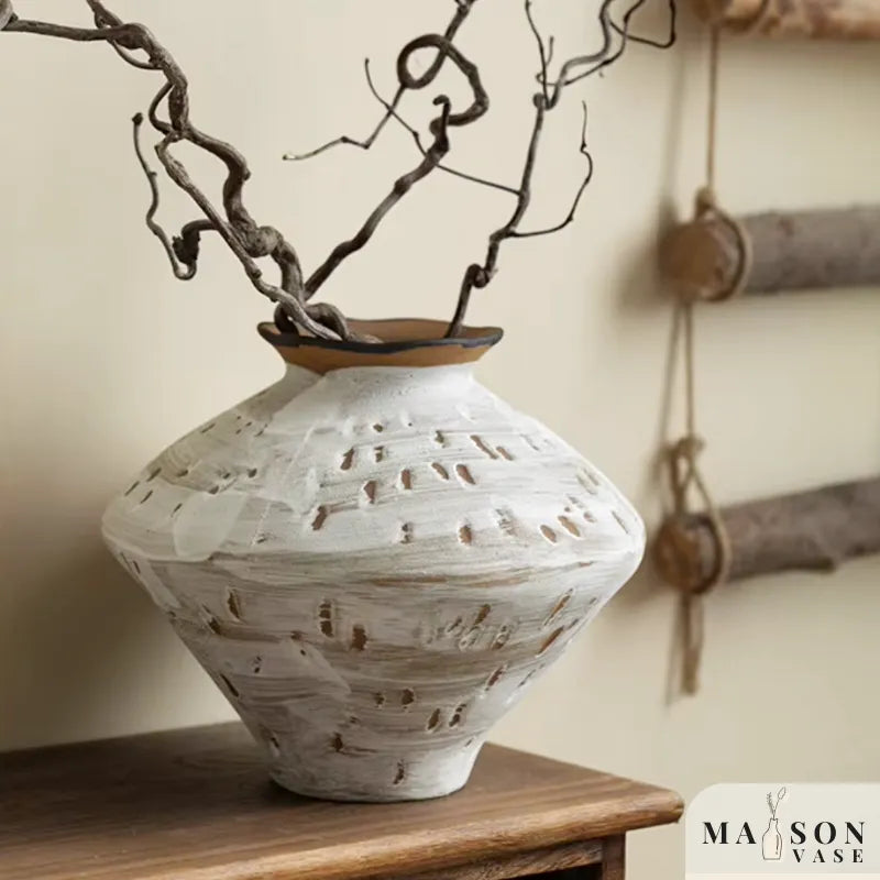 Vase Artistique en Céramique Décoratif Minimaliste Wabi-Sabi | Style Japonais - Maison Vase