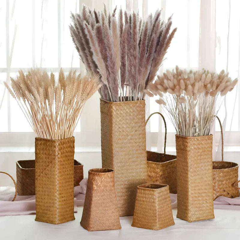 Vase Bambou Tressé à la Main | Style Naturel et Moderne - Maison Vase