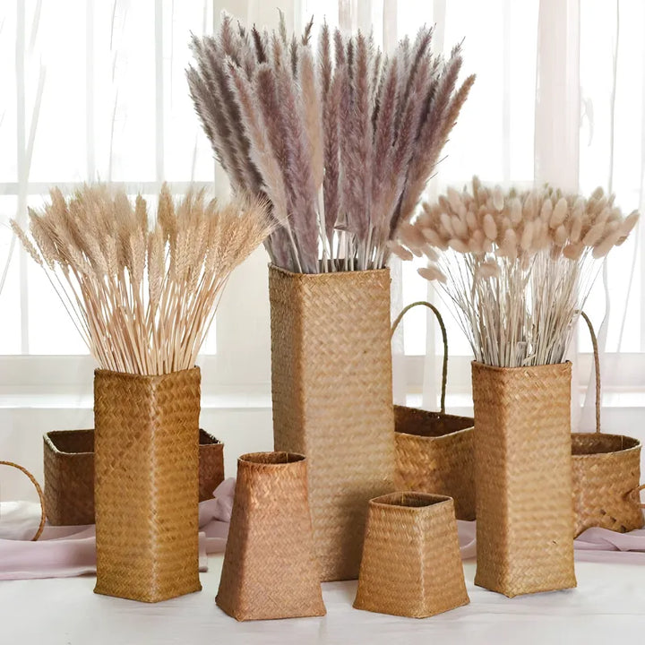 Vase Bambou Tressé à la Main | Style Naturel et Moderne - Maison Vase