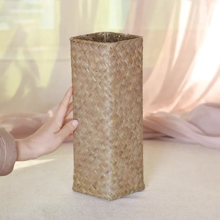 Vase Bambou Tressé à la Main | Style Naturel et Moderne - Maison Vase