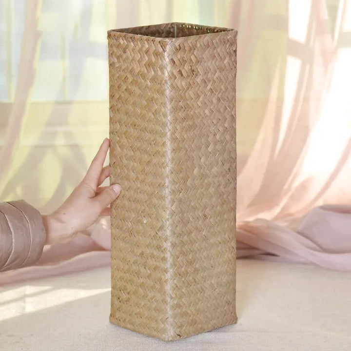 Vase Bambou Tressé à la Main | Style Naturel et Moderne - Maison Vase