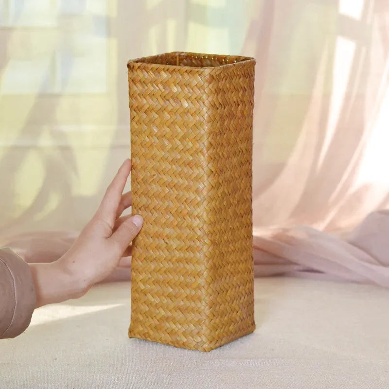 Vase Bambou Tressé à la Main | Style Naturel et Moderne - Maison Vase