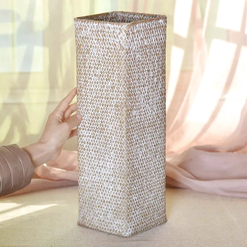 Vase Bambou Tressé à la Main | Style Naturel et Moderne - Maison Vase