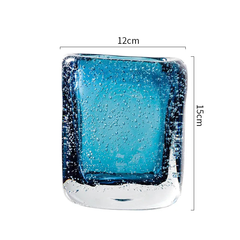 Vase Bellavetro Bleu | Élégance Géométrique en Verre - Maison Vase