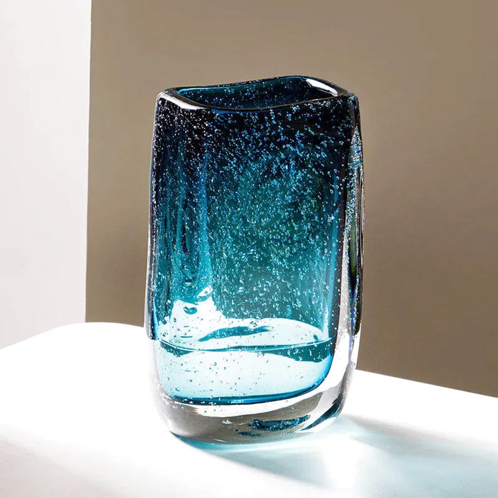 Vase Bellavetro Bleu | Élégance Géométrique en Verre - Maison Vase