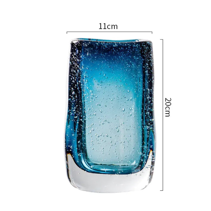 Vase Bellavetro Bleu | Élégance Géométrique en Verre - Maison Vase