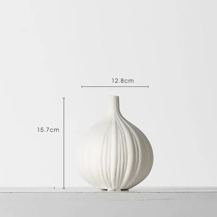 Vase Blanc Design et Décoratif en Céramique | Style Scandinave - Maison Vase