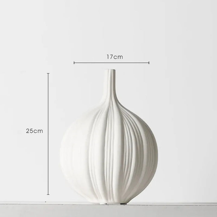 Vase Blanc Design et Décoratif en Céramique | Style Scandinave - Maison Vase