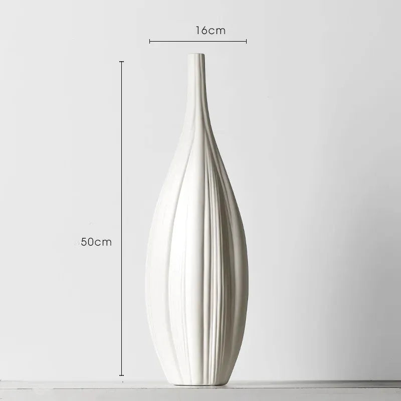 Vase Blanc Design et Décoratif en Céramique | Style Scandinave - Maison Vase