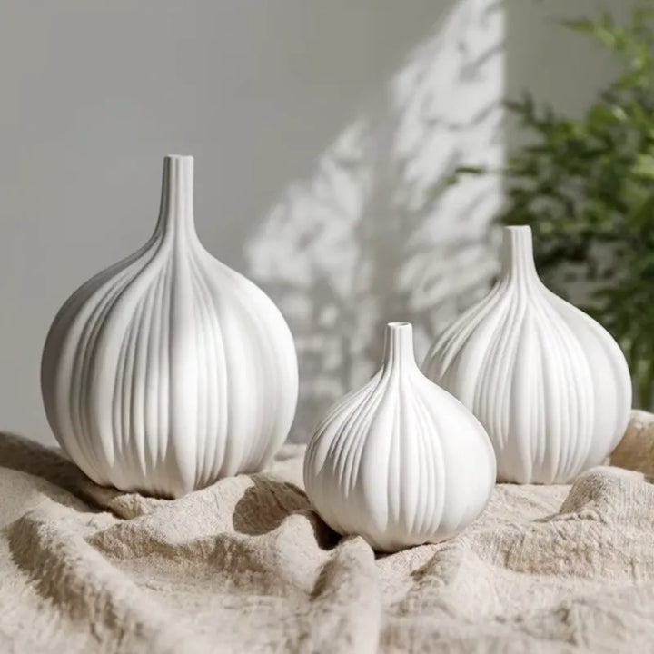 Vase Blanc Design et Décoratif en Céramique | Style Scandinave - Maison Vase