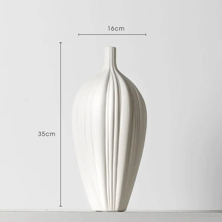 Vase Blanc Design et Décoratif en Céramique | Style Scandinave - Maison Vase
