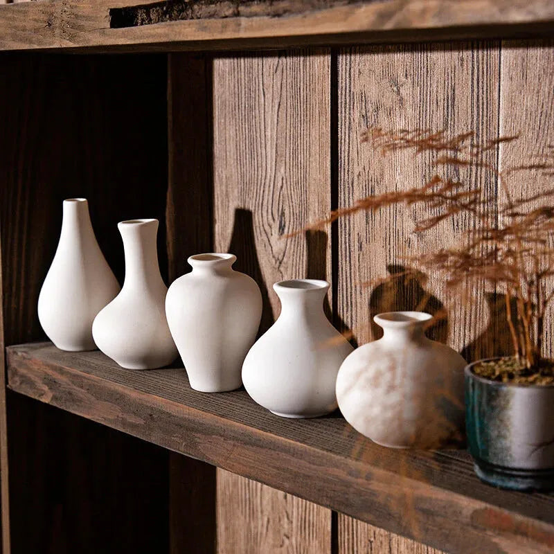 Vase Blanc Moderne | Design Épuré en Céramique - Maison Vase