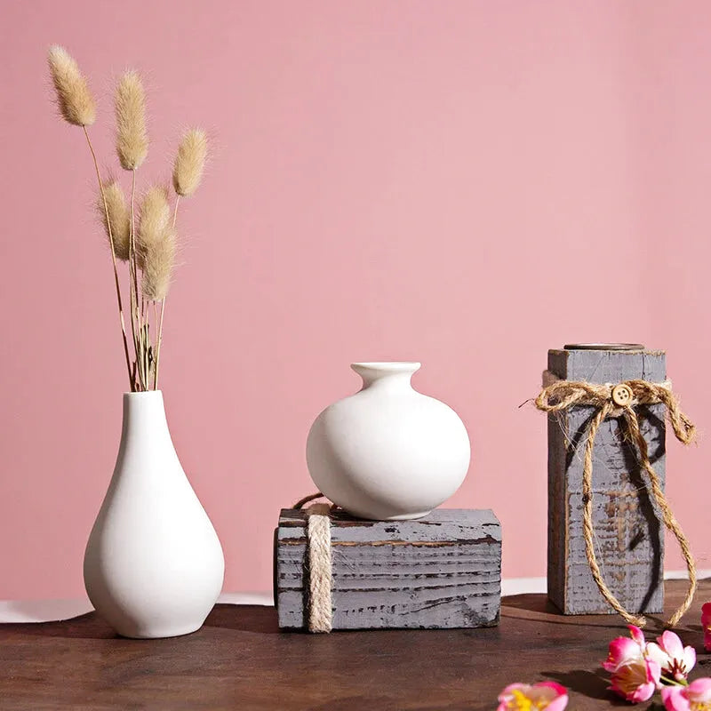 Vase Blanc Moderne | Design Épuré en Céramique - Maison Vase