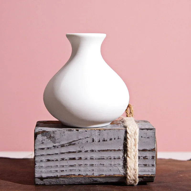 Vase Blanc Moderne | Design Épuré en Céramique - Maison Vase