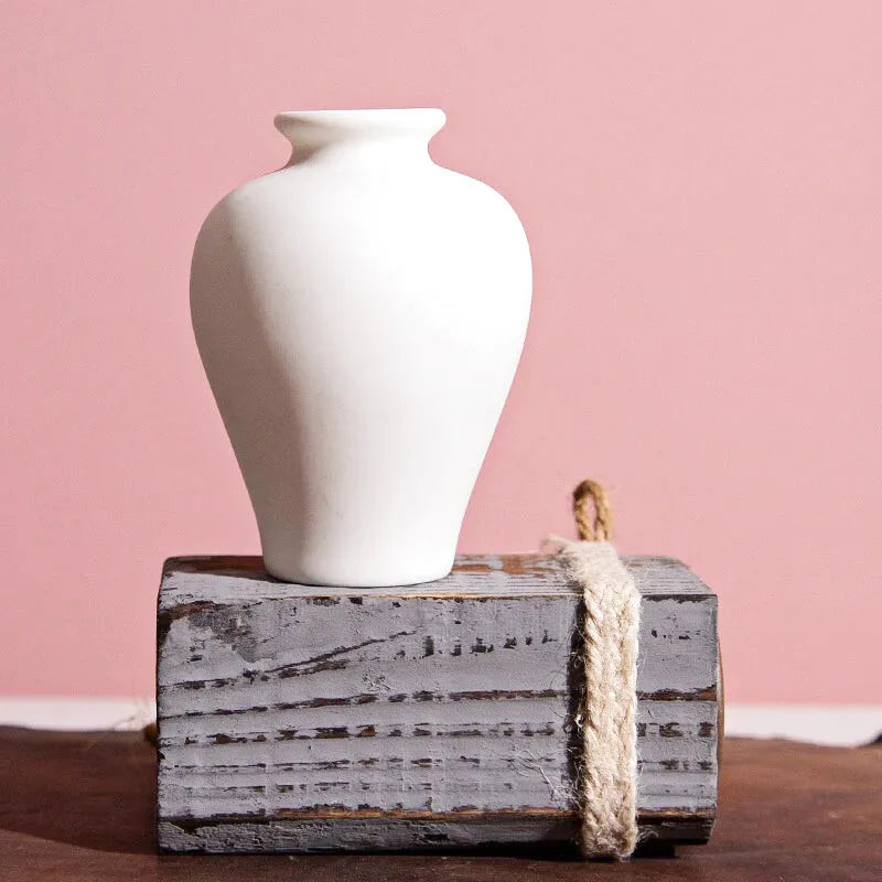 Vase Blanc Moderne | Design Épuré en Céramique - Maison Vase