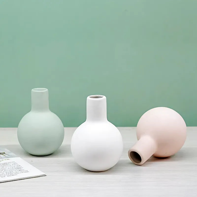 Vase Céramique Nordique | Décoration Minimaliste Format Mini - Maison Vase