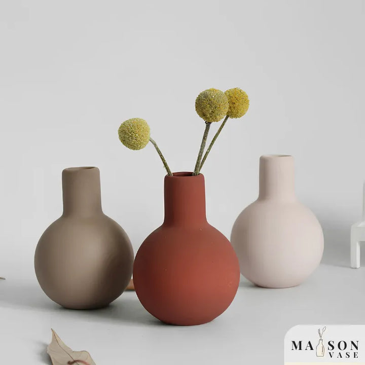 Vase Céramique Nordique | Décoration Minimaliste Format Mini - Maison Vase