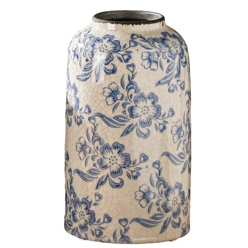 Vase Chinois Décoratif en Porcelaine | Bleu et Blanc, Élégance Vintage - Maison Vase