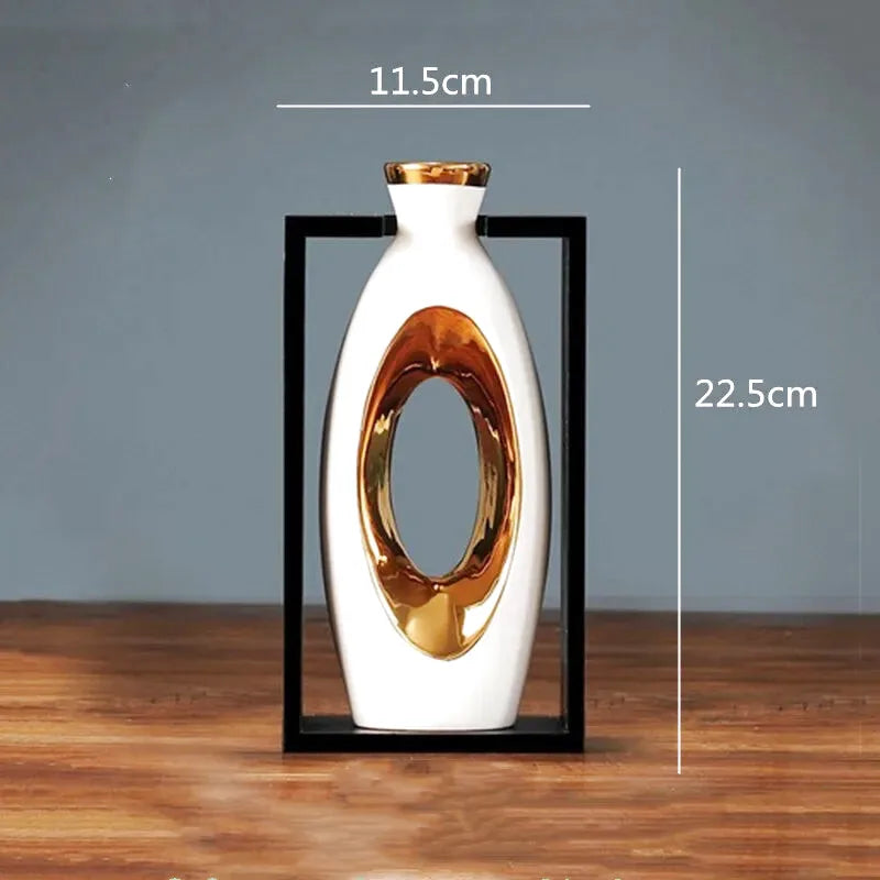 Vase Chinois en Céramique avec Cadre | Élégance Rétro - Maison Vase