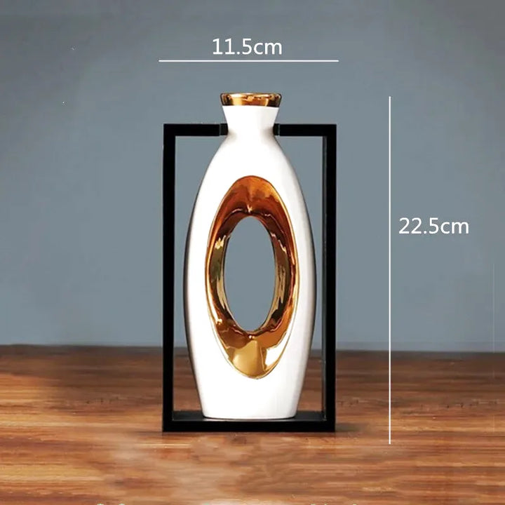 Vase Chinois en Céramique avec Cadre | Élégance Rétro - Maison Vase