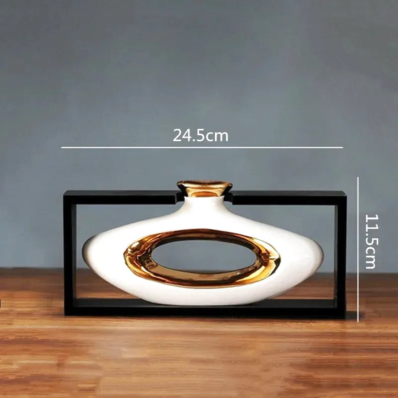 Vase Chinois en Céramique avec Cadre | Élégance Rétro - Maison Vase