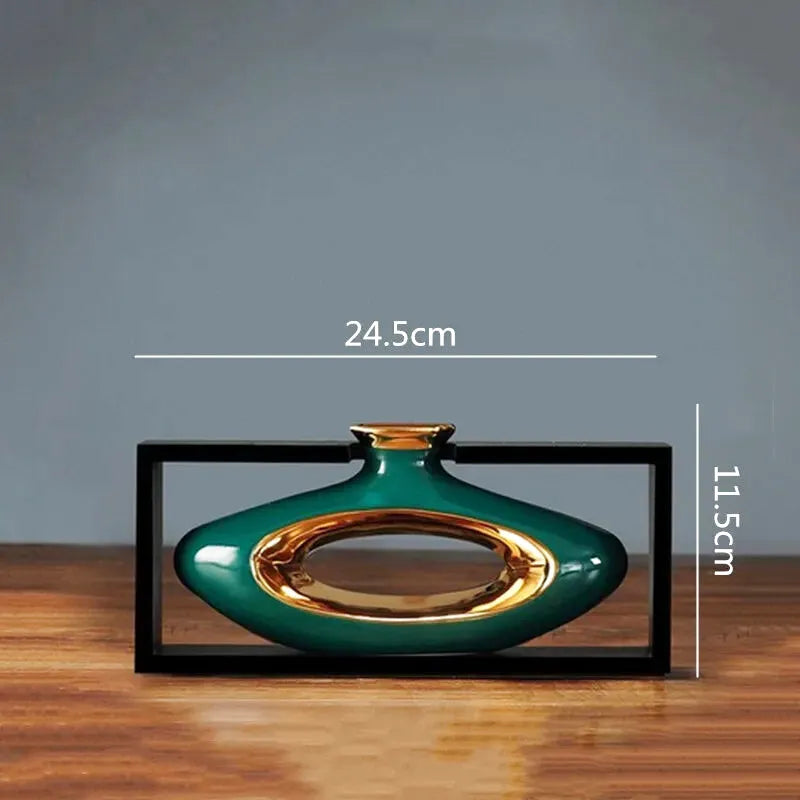 Vase Chinois en Céramique avec Cadre | Élégance Rétro - Maison Vase