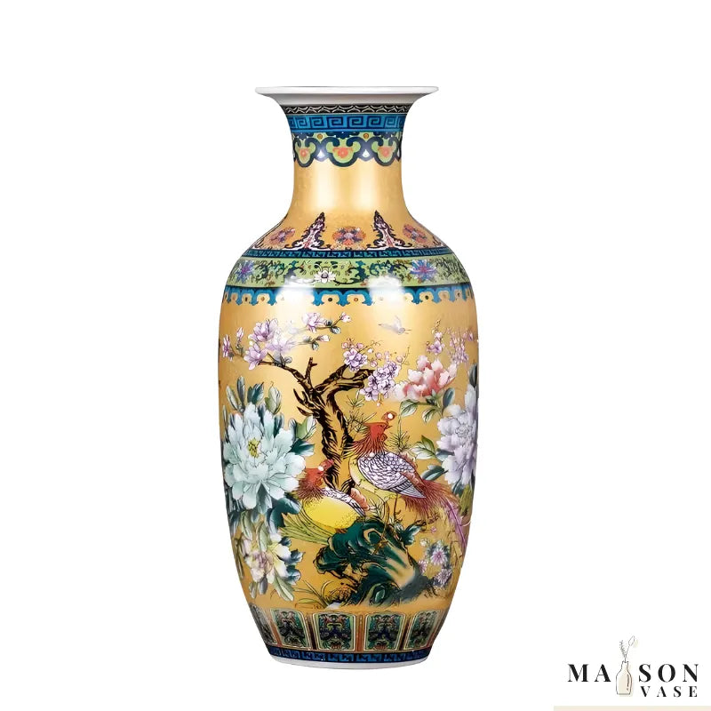 Vase Cloisonné Chinois Coloré en Céramique - Maison Vase