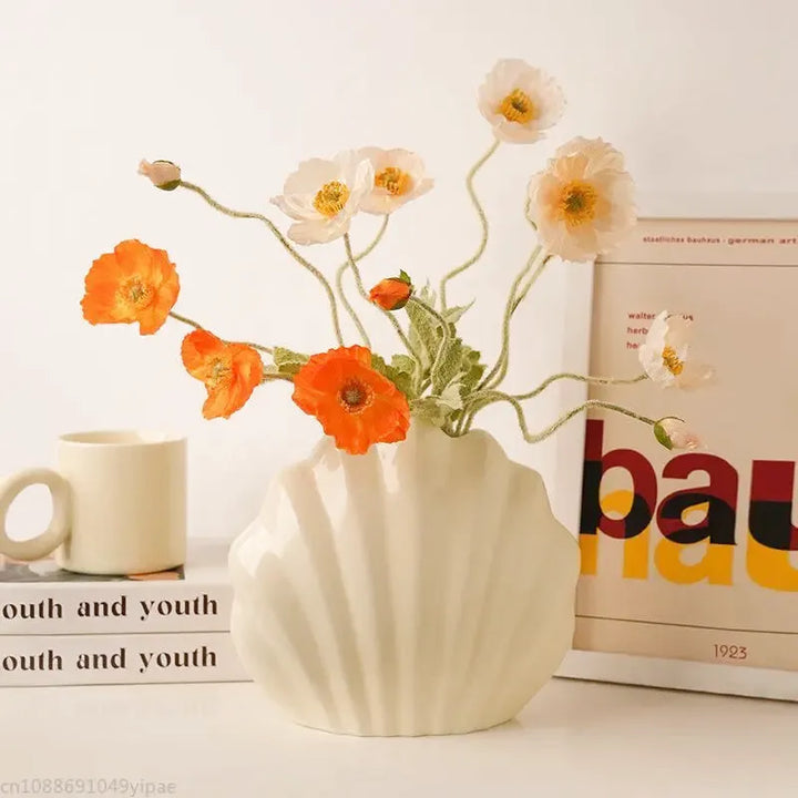 Vase Coquillage Nacré en Céramique | L’Éclat d’une Perle pour une Déco Élégante et Tendance - Maison Vase