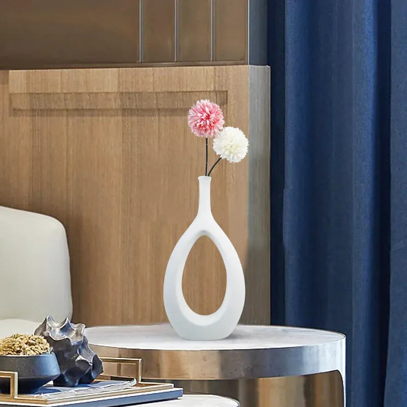 Vase Creux en Céramique | Design Scandinave et Art Moderne - Maison Vase