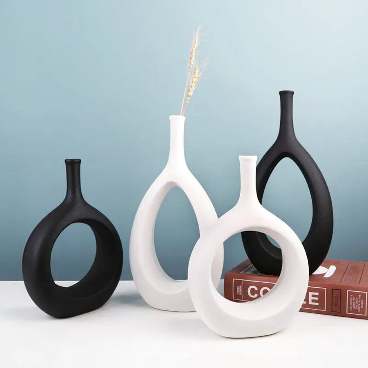 Vase Creux en Céramique | Design Scandinave et Art Moderne - Maison Vase