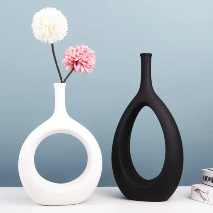 Vase Creux en Céramique | Design Scandinave et Art Moderne - Maison Vase
