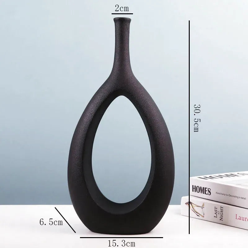 Vase Creux en Céramique | Design Scandinave et Art Moderne - Maison Vase