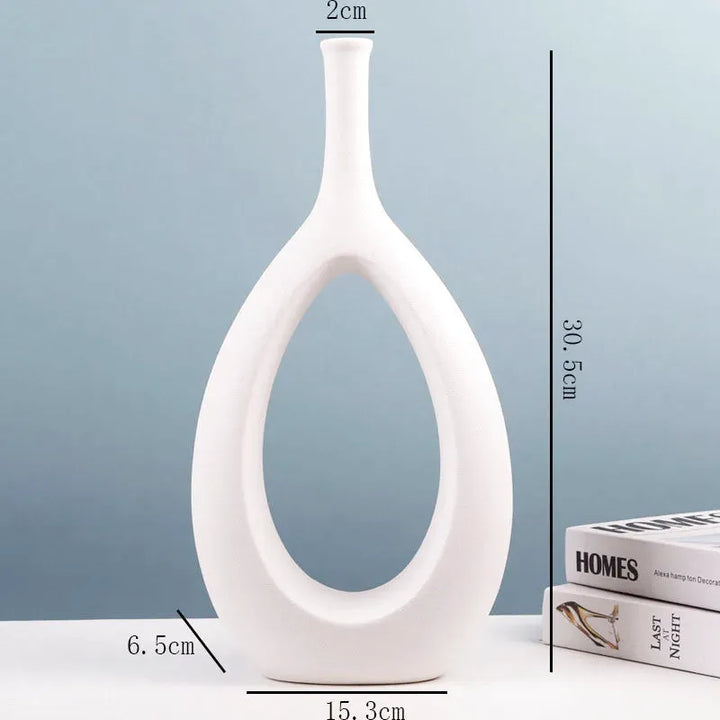 Vase Creux en Céramique | Design Scandinave et Art Moderne - Maison Vase