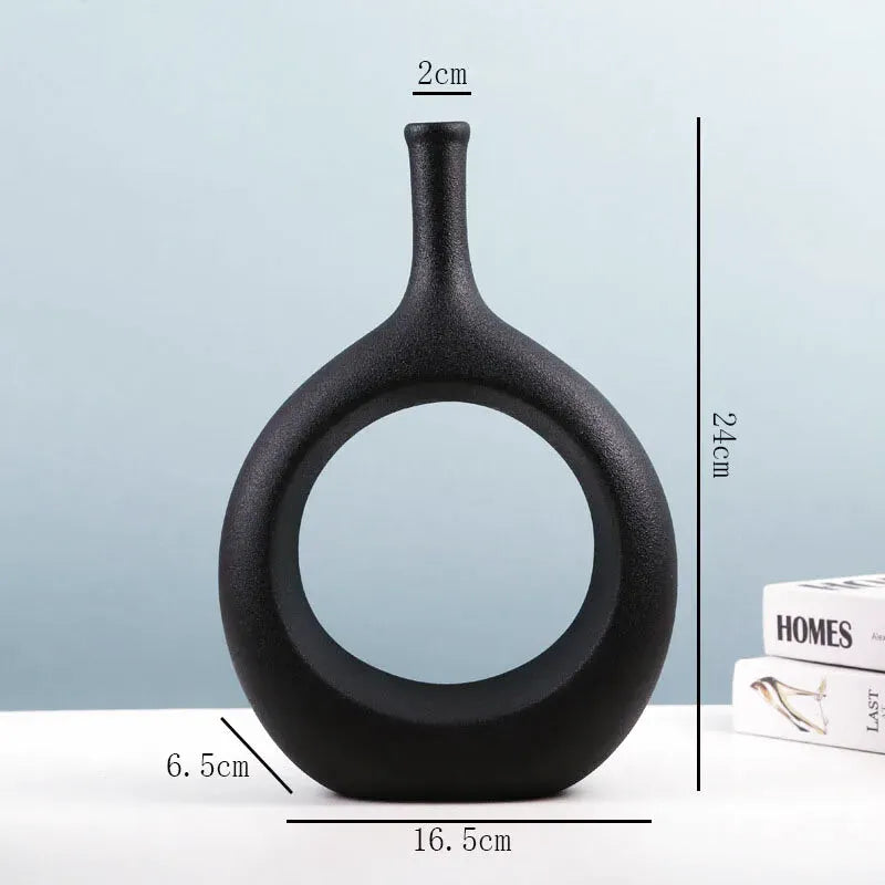 Vase Creux en Céramique | Design Scandinave et Art Moderne - Maison Vase