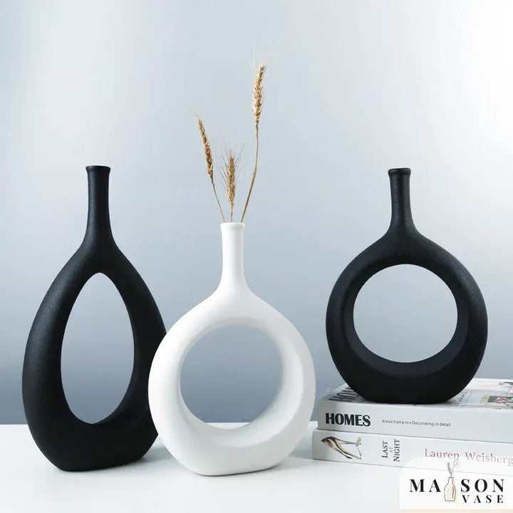 Vase Creux en Céramique | Design Scandinave et Art Moderne - Maison Vase